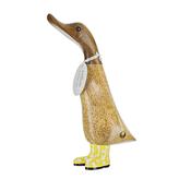 dcuk The Duck Company Natural Welly Duckling – Spotty Welly Boots -Yellow (DW3S) - Duiske Glass Kilkenny image