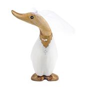 dcuk The Duck Company : Wedding Duck Bride (D3WED-B)| Quirky Wedding Gift - Duiske Glass Kilkenny