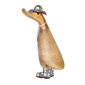 dcuk The Duck Company :Floral Wooden Duckling with Grey Hat and Welly Boots D3FH - Duiske Glass Kilkenny