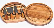 Cheese Board Box Set with 4 Knives | Cheese Board - Duiske Glass Kilkenny image