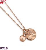 Sunrise Pendant/Necklace by Newbridge Silverware (P716) | Rose Gold Sunrise Pendant - Duiske Glass Kilkenny image