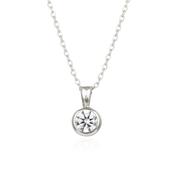 Necklace with Cubic Zirconia – Silver by Kilkenny Silver ( L3141SIL) - Duiske Glass Kilkenny image