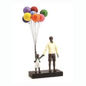 David McGlynn Sculpture –Dad &amp; Girl 'Happiness’ (165892) - Duiske Glass Kilkenny image