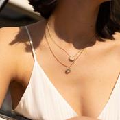 Sunburst Necklace Gold Plated by Estella Bartlett (EB1608C) - Duiske Glass Kilkenny image