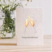 Plantable Seed Card -Congratulations - Duiske Glass Kilkenny