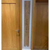 Personalised Wooden Family Height Chart (NC-JFK) | Full Size Family Ruler /Height Chart - Duiske Glass Kilkenny