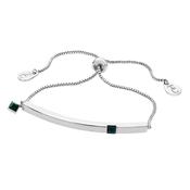 May Birthstone Bracelet by Tipperary Crystal | May Silver Birthstone Bracelet with Emerald Stone(126428 ) - Duiske Glass Kilkenny image