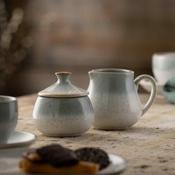Belleek Living Tivoli Milk Jug &amp; Covered Sugar Set (7604) - Duiske Glass Kilkenny