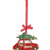 Sparkle Car With Xmas Tree Christmas Tree Decoration by Tipperary Crystal (153035) - Duiske Glass Kilkenny image