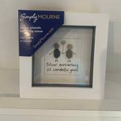 “Silver Anniversary 25 Wonderful years ” Pebble Art Frame by Simply Mourne (SM16) - Duiske Glass Kilkenny