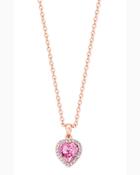 HEART PENDANT PINK CZ - ROSE GOLD by Tipperary Crystal | Heart Necklace 145894 - Duiske Glass Kilkenny image