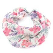 Pastel Flowers Magnetic Neck Scarf | Magnetic Scarf (DS800) - Duiske Glass Kilkenny