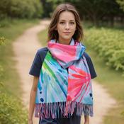 She Sells Seashells Pashmina Style Scarf | Ladies Scarf (DS738) - Duiske Glass Kilkenny