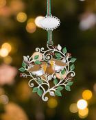 Winter Robins Christmas Tree Decoration by Newbridge Silverware (LW935) - Duiske Glass Kilkenny image