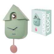 Fisura Modern Cuckoo Clock with Pendulum – Minimalist Wall Clock | Cuckoo Clock Mint (CL1191) - Duiske Glass Kilkenny image