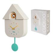 Fisura Modern Cuckoo Clock with Pendulum – Minimalist Wall Clock | Cuckoo Clock White (CLC23101)) - Duiske Glass Kilkenny image