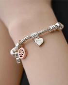 Silver Plated Charm Bracelet by Newbridge Silverware | Ti:amo Charm Bracelet (EOJ103) - Duiske Glass Kilkenny