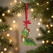 Tipperary Crystal Sparkle Dinosaur Christmas Tree Decoration ( 188518) - Duiske Glass Kilkenny