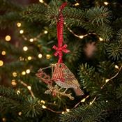Tipperary Crystal Sparkle 2026 Robin Christmas Tree Decoration (189515) - Duiske Glass Kilkenny