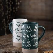 Belleek Living Flora Tall Mugs Set of 2 (9609) - Duiske Glass Kilkenny image