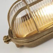 Bulkhead Outdoor Wall/Ceiling Light - Solid Brass &amp; Glass