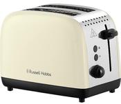 RUSSELL HOBBS 2 SLICE TOASTER CREAM-ST STEEL | 26551 image
