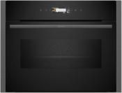NEFF N70 BUILT IN COMPACT COMBI OVEN GRAPHITE GREY | C24MR21GOB