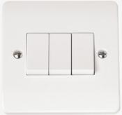 3 GANG 2 WAY 10A SWITCH PLATE | CMA013 image