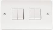 4 GANG 2 WAY 10A SWITCH PLATE MINIGRID | CMA019 image