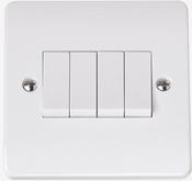 4 GANG 2 WAY 10A SWITCH PLATE | CMA9014 image