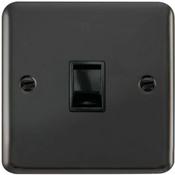 SINGLE RJ11 TELEPHONE SOCKET BLACK NIC             | DPBN115BK image