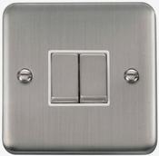 2 GANG 2 WAY 10A SWITCH PLATE | DPSS412WH image
