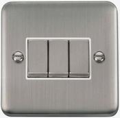 3 GANG 2 WAY 10A SWITCH PLATE | DPSS413WH image