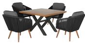 EDEN 4 SEAT SQUARE SET NOIR | EDENSQ4SEATSETNOIR image