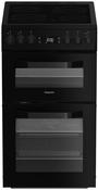 HOTPOINT 50CM CERAMIC  FREESTANDING COOKER BLACK | HDE5VDCB image