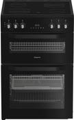 HOTPOINT 60CM FREESTANDING COOKER CERAMIC BLACK | HDE6VDCASB1 image