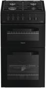 HOTPOINT 50CM TWIN GAS COOKER BLACK | HTG5GCB image
