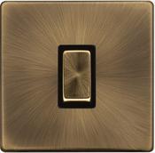 10AX INGOT 1 GANG INTERMEDIATE SWITCH - ANTIQUE BR | SFAB425BK image
