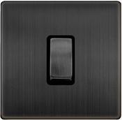 10AX INGOT 1 GANG INTERMEDIATE SWITCH - MATT BRONZ | SFBZ425BK image