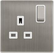 13A INGOT 1 GANG DP SWITCHED SAFETY SHUTTER SOCKET | SFSS1535PW image