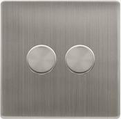 2 GANG 2 WAY 100W DIMMER SWITCH - STAINLESS STEEL | SFSS162 image