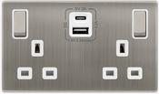 13A INGOT 2 GANG SWITCHED SAFETY SHUTTER SOCKET | SFSS586PW image