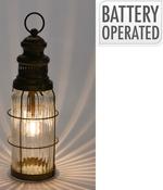 LANTERN WITH LED 38CM BROWN | XX8323110 image