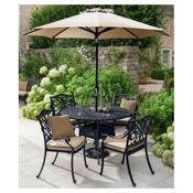 CAPRI 4 SEAT SET BRONZE AND AMBER PARASOL + BASE | CAPRI4SEATSET image