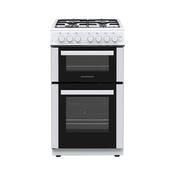 NORDMENDE 50CM TWIN CAVITY LPG GAS COOKER WHITE | CTG52LPGWH