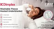 DIMPLEX KING SIZE FLEECE UNDERBLANKET 5FT X 5FT 6 | DFB2004 image