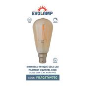 ST64 7.5W GOLD BC DIMMABLE  | FILAQST647BC image