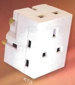 ADAPTOR 13AMP 3WAY FUSED | K13 image