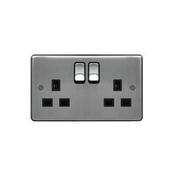 2 GANG SOCKET BRUSHED STAINLESS STEEL | WRSS82BSB image