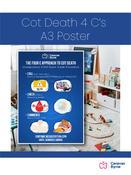 Cot Death "4 Cs" A3 Wipe-Clean Poster - Early Years Shop